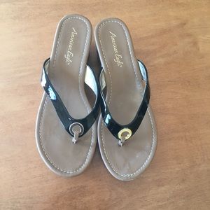 American Eagle high heel flip flops